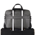 Стильная кожаная сумка для ноутбука 14" Brampton London Maven (Серая) — модель 64273 GREY - Фото № 112