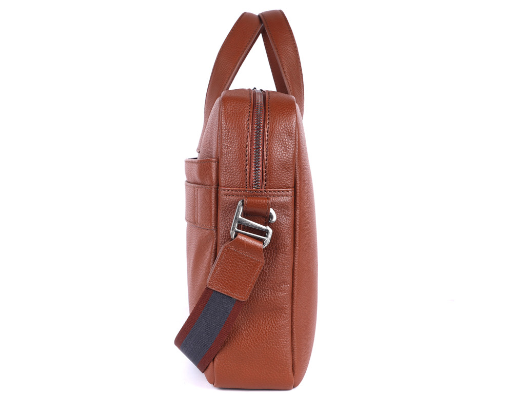 Стильна шкіряна сумка для ноутбука 14" Brampton London Maven Tan — модель 64273 TAN - Фотографія № 6