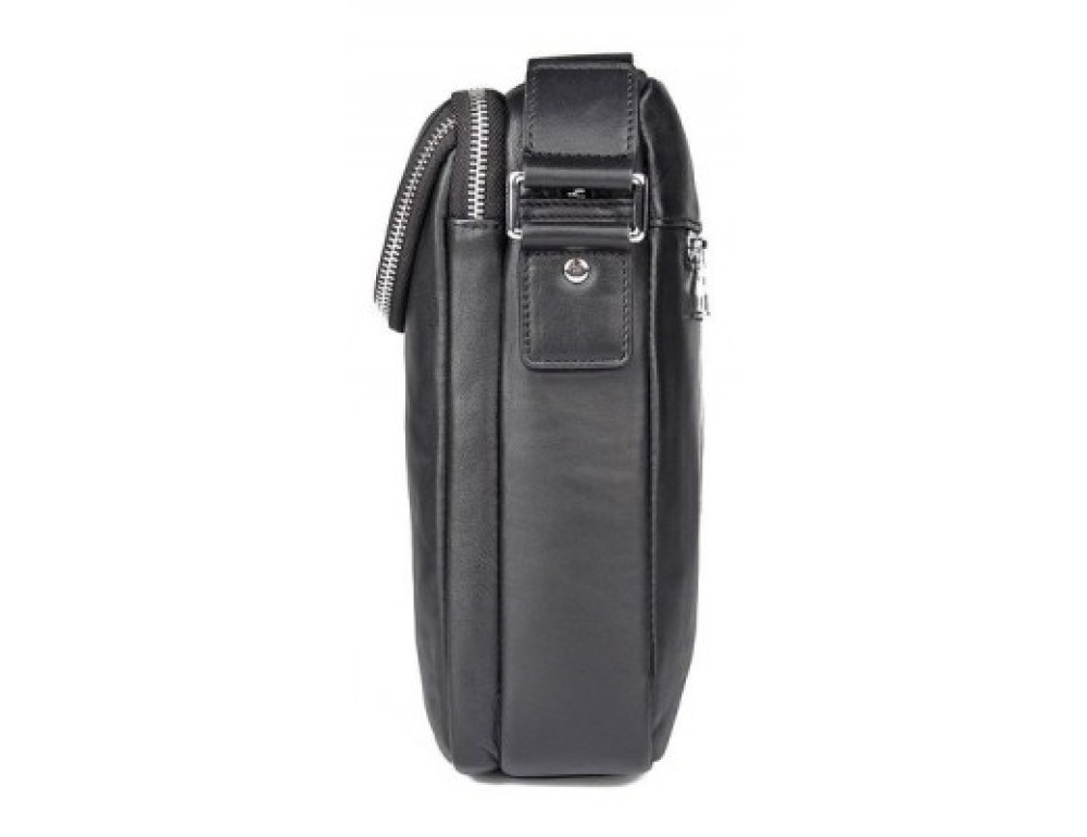 Чёрная кожаная сумка через плечо Vintage 14978 - Фото № 2