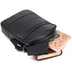 Чёрная кожаная сумка мессенджер Shvigel leather 16334 - Фото № 104 Чёрная кожаная сумка мессенджер Shvigel leather 16334 - Фото № 104