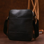 Чёрная кожаная сумка мессенджер Shvigel leather 16334 - Фото № 106 Чёрная кожаная сумка мессенджер Shvigel leather 16334 - Фото № 106