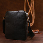Чёрная кожаная сумка мессенджер Shvigel leather 16334 - Фото № 107 Чёрная кожаная сумка мессенджер Shvigel leather 16334 - Фото № 107
