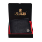 Чёрный мужской кожаный кошелёк Hammonds Flycatcher HF594BL - Фото № 104