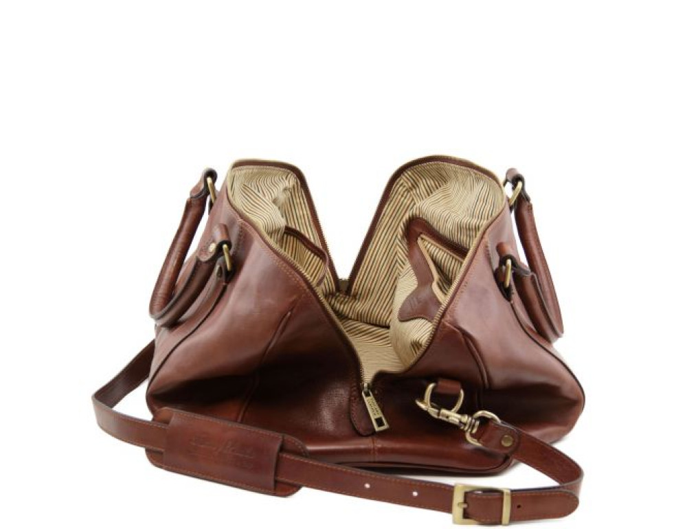 Дорожная кожаная сумка-даффл - Voyager Tuscany Leather TL141216 Med - Фото № 2