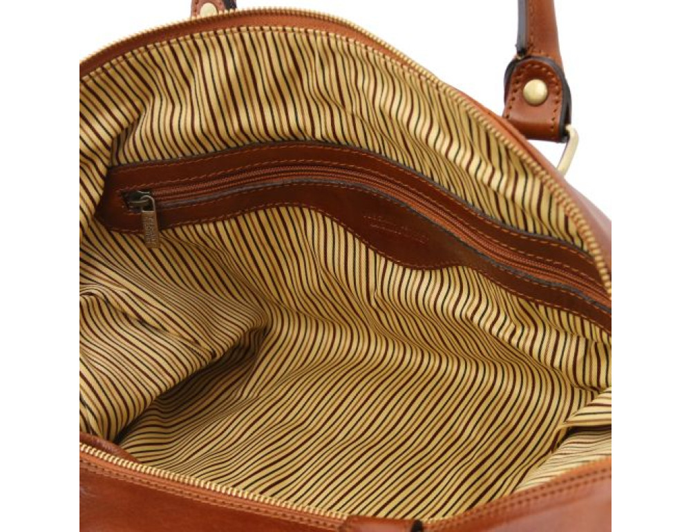Дорожная кожаная сумка-даффл - Voyager Tuscany Leather TL141216 Med - Фото № 4