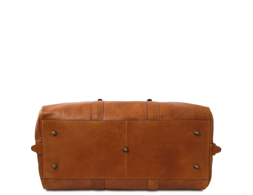 Дорожная кожаная сумка weekender Tuscany Leather Francoforte TL142338 (тёмно-коричневая) - Фото № 4