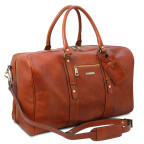 Кожаная дорожная сумка с фронтальным карманом Tuscany Leather TL Voyager TL142140 (коричневая) - Фото № 101