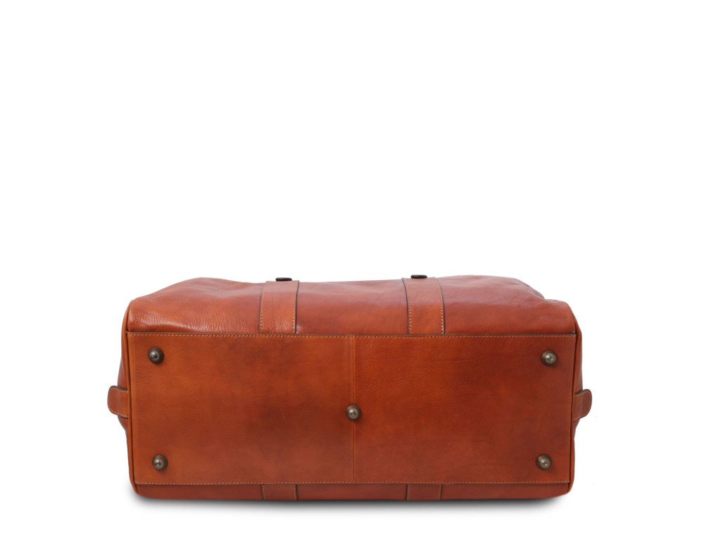 Кожаная дорожная сумка с фронтальным карманом Tuscany Leather TL Voyager TL142140 (коричневая) - Фото № 4