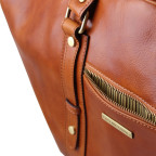 Кожаная дорожная сумка с фронтальным карманом Tuscany Leather TL Voyager TL142140 (коричневая) - Фото № 106