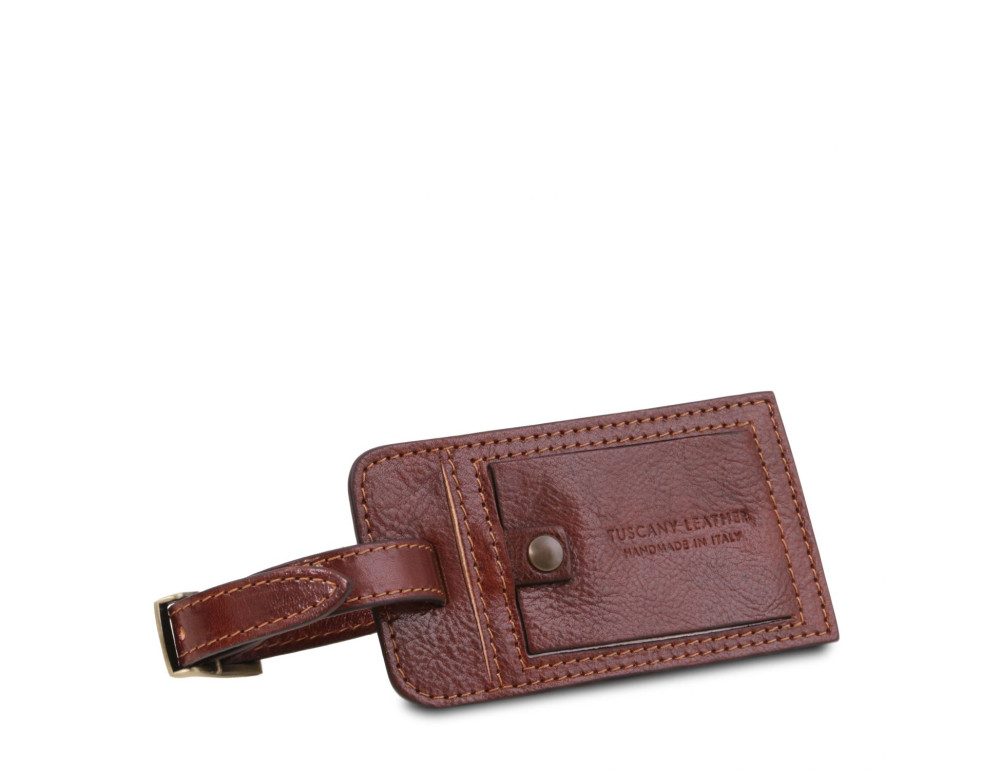 Кожаная дорожная сумка с фронтальным карманом Tuscany Leather TL Voyager TL142140 (коричневая) - Фото № 10