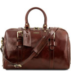Коричнева шкіряна дорожня сумка Tuscany Leather TL141248 Brown Voyager - Фотографія № 100