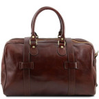 Коричнева шкіряна дорожня сумка Tuscany Leather TL141248 Brown Voyager - Фотографія № 102