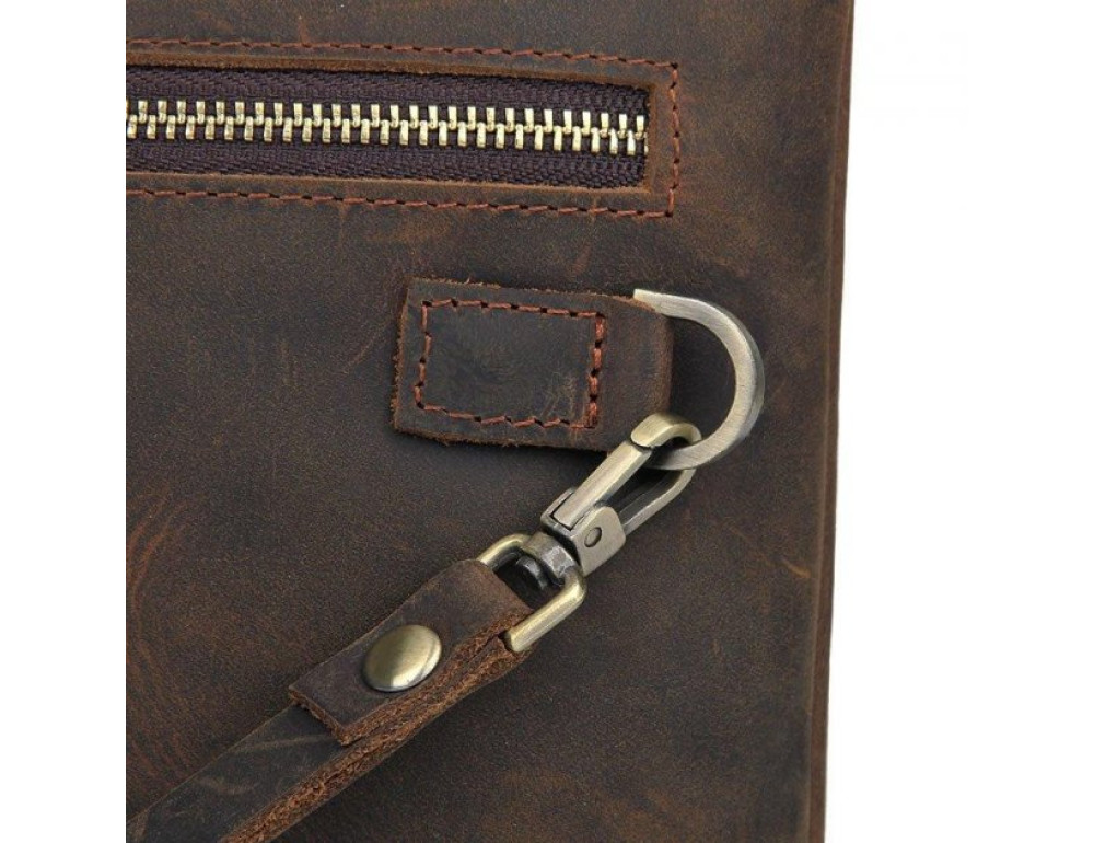 Коричневая папкп-клатч из кожи Crazy horse Vintage 14954 - Фото № 2