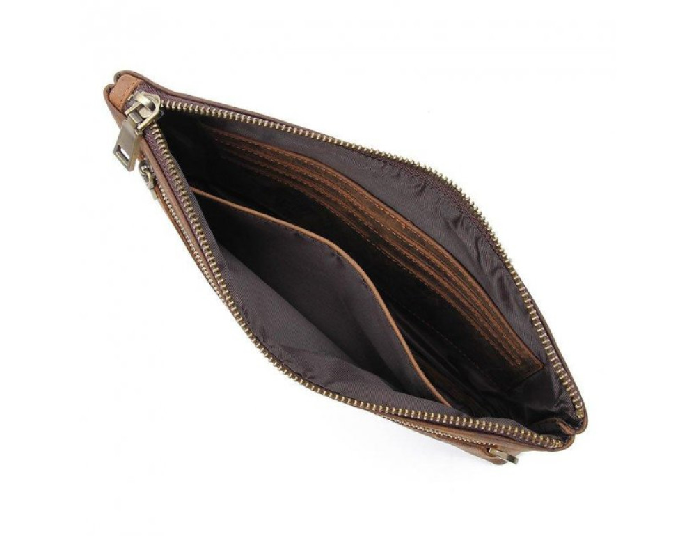 Коричневая папкп-клатч из кожи Crazy horse Vintage 14954 - Фото № 8