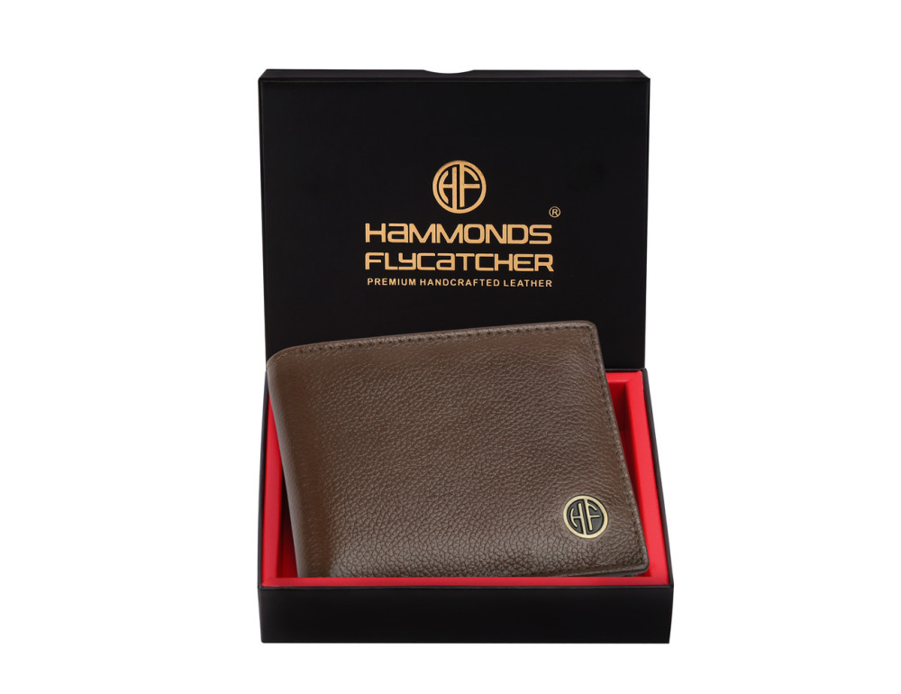 Коричневый мужской кожаный кошелёк Hammonds Flycatcher HF594MH - Фото № 5