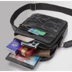 Шкіряна барсетка через плече чоловіча Bexhill BX6096 Black - Фотографія № 109