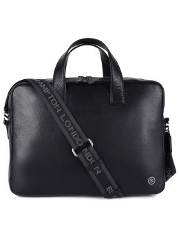 Шкіряна сумка для ноутбука Brampton London 64273 BLK Maven Black (14")
