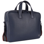 Шкіряна сумка для ноутбука Brampton London 64273 Navy Maven Black (14") - Фотографія № 102