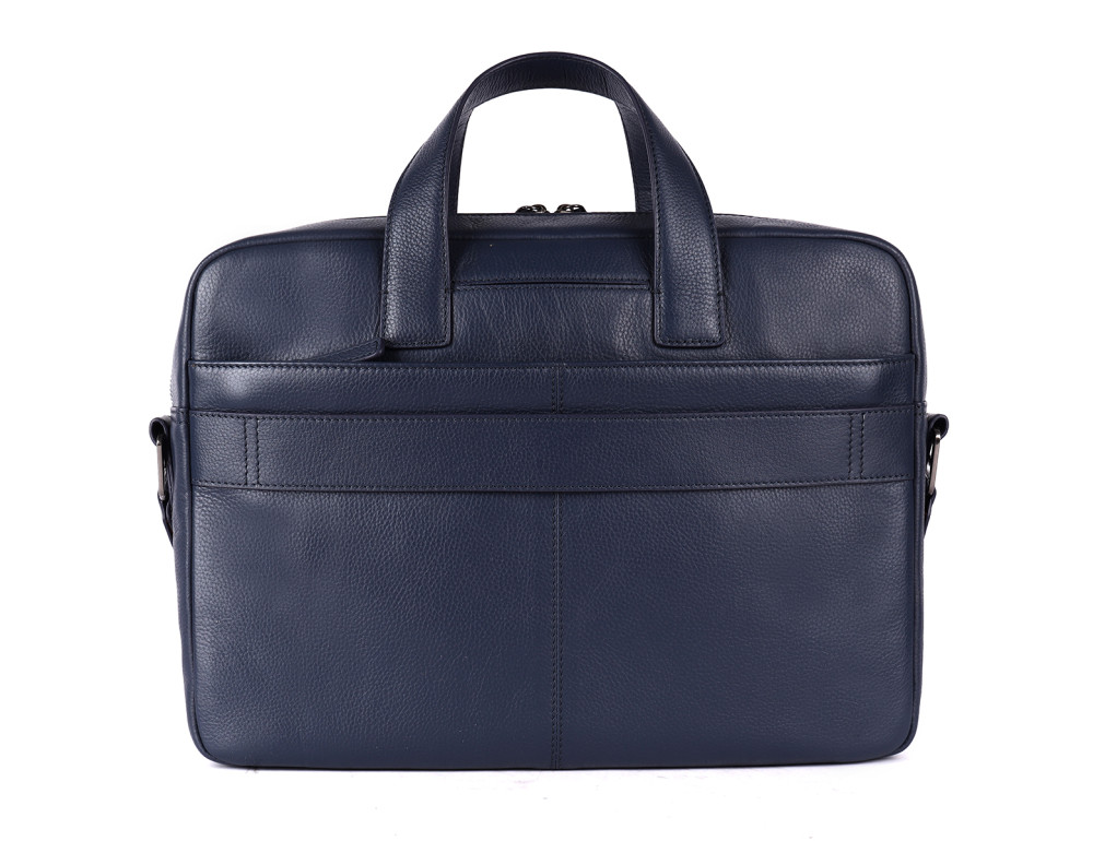 Шкіряна сумка для ноутбука Brampton London 64273 Navy Maven Black (14") - Фотографія № 4