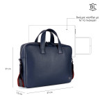 Шкіряна сумка для ноутбука Brampton London 64273 Navy Maven Black (14") - Фотографія № 109