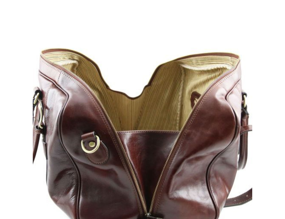 Малая дорожная сумка из кожи Tuscany Leather TL141249 Dark Brown - Фото № 3