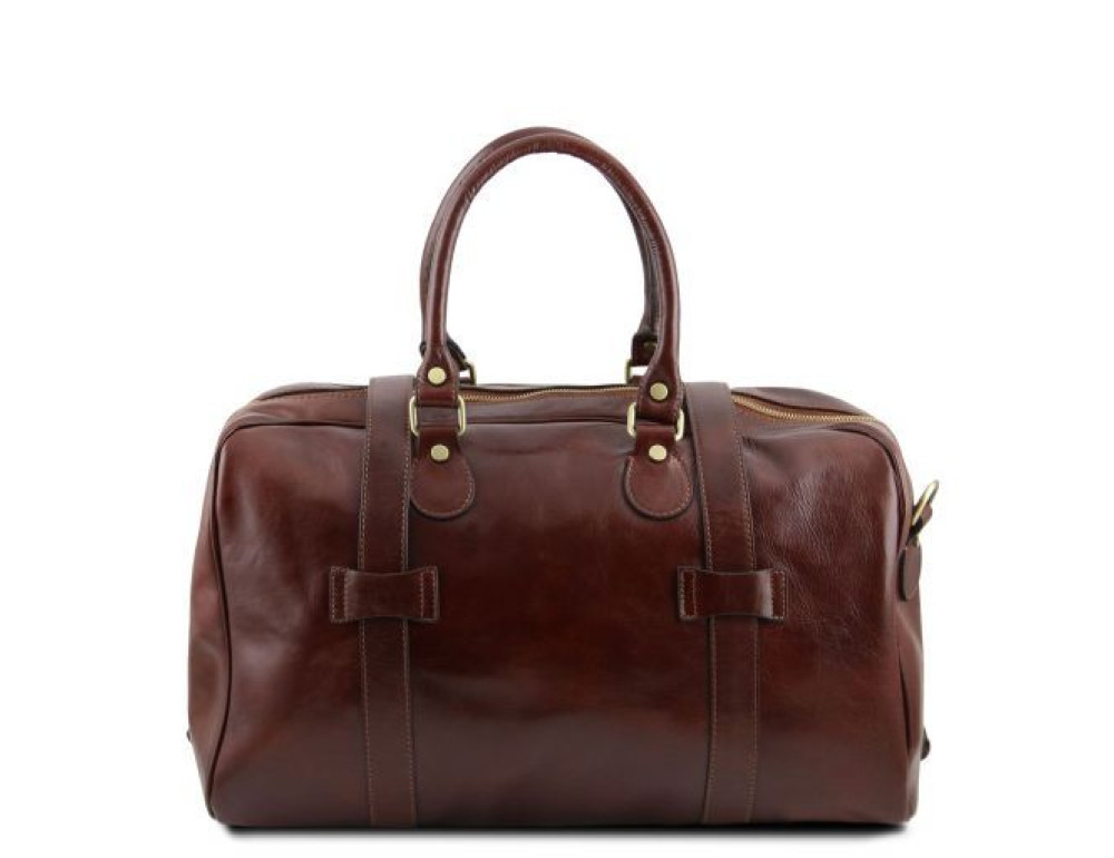 Малая дорожная сумка из кожи Tuscany Leather TL141249 Dark Brown - Фото № 4