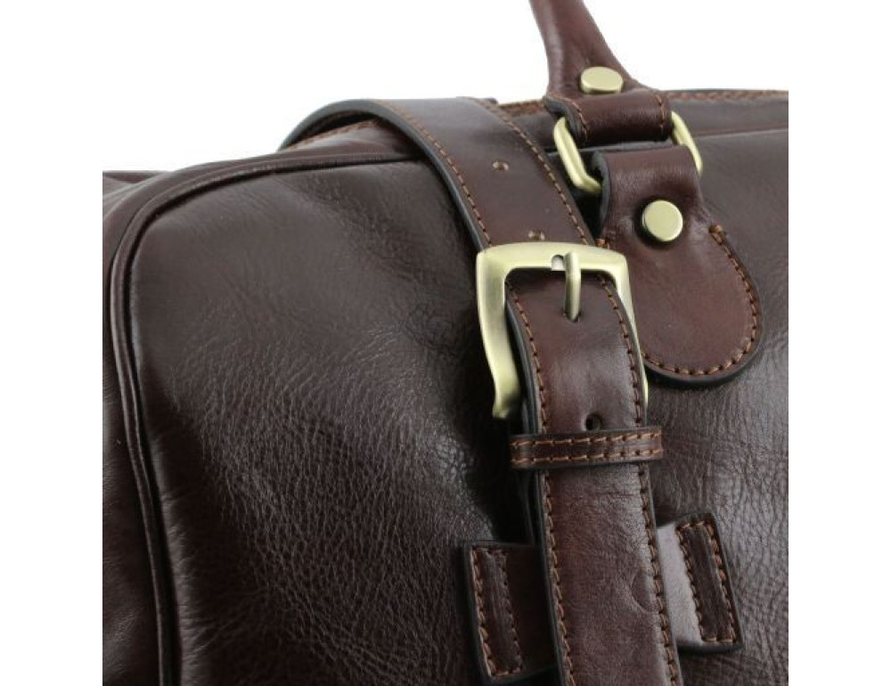Малая дорожная сумка из кожи Tuscany Leather TL141249 Dark Brown - Фото № 6