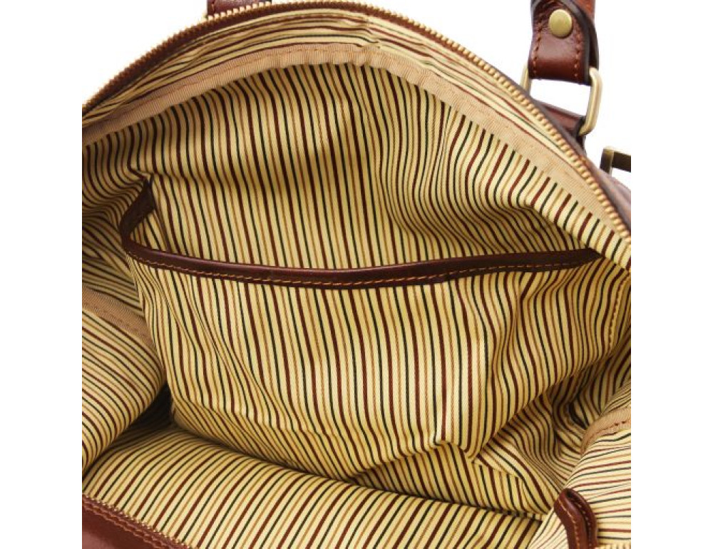 Малая дорожная сумка из кожи Tuscany Leather TL141249 Dark Brown - Фото № 8