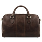 Маленька шкіряна сумка дорожня LISBONA Tuscany Leather TL141658 DARK BROWN - Фотографія № 102