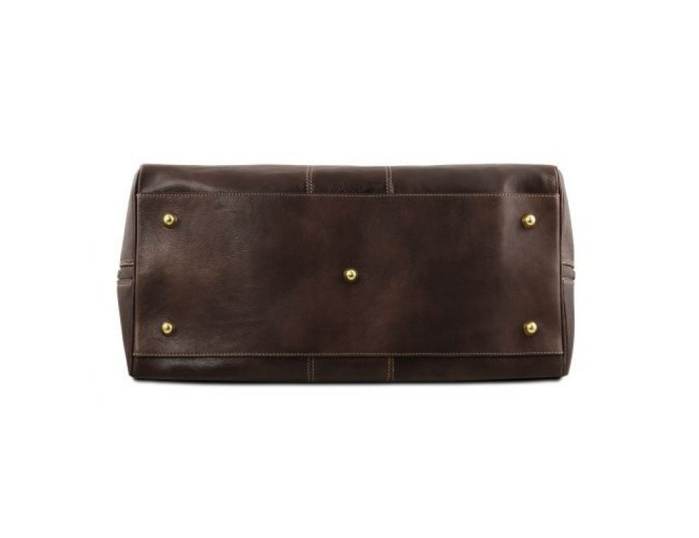 Маленька шкіряна сумка дорожня LISBONA Tuscany Leather TL141658 DARK BROWN - Фотографія № 4