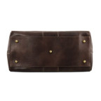 Маленька шкіряна сумка дорожня LISBONA Tuscany Leather TL141658 DARK BROWN - Фотографія № 103