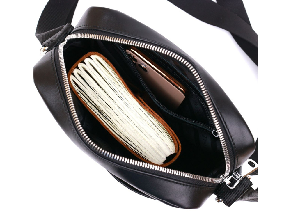Мужская сумка мессенджер из гладкой кожи Shvigel leather 16336 - Фото № 4