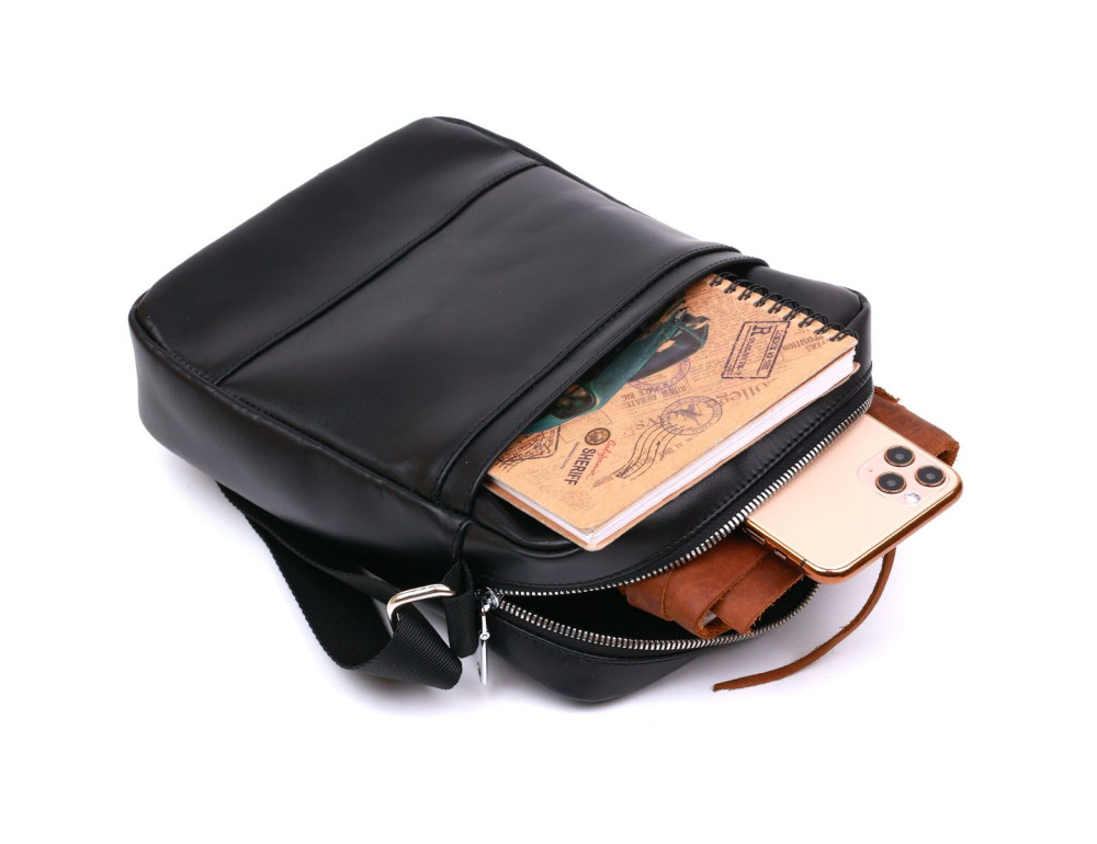 Мужская сумка мессенджер из гладкой кожи Shvigel leather 16336 - Фото № 5
