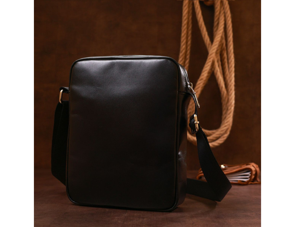 Мужская сумка мессенджер из гладкой кожи Shvigel leather 16336 - Фото № 8