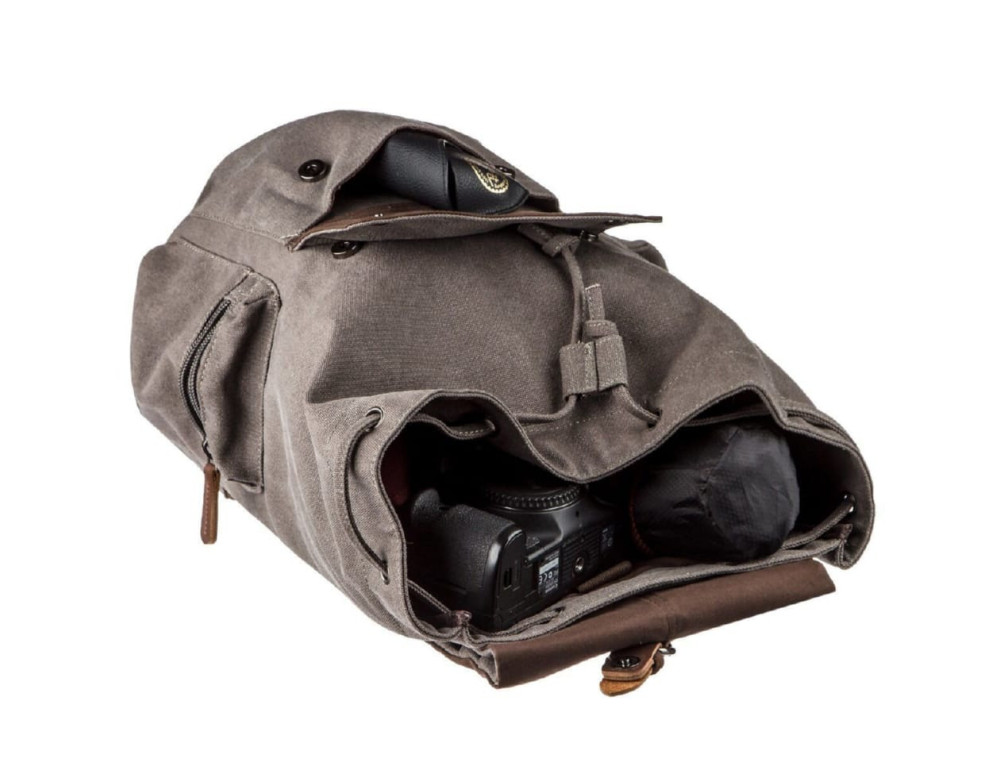 Рюкзак текстильный походный Vintage 20133 (серый) - Фото № 3