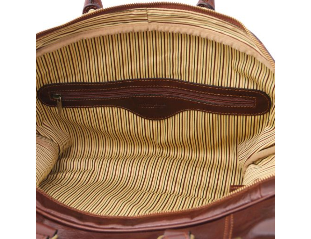 Кожаная дорожная сумка Tuscany Leather TL141248 Dark Brown Voyager - Фото № 8