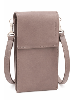 Пудровая кожаная сумка-чехол для телефона Grande Pelle 706665