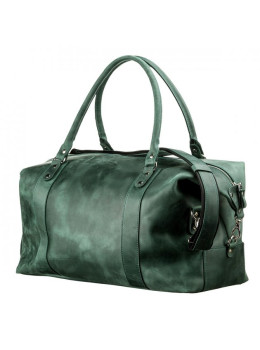 Зелена дорожная сумка из кожи Crazy Hourse SHVIGEL 11128