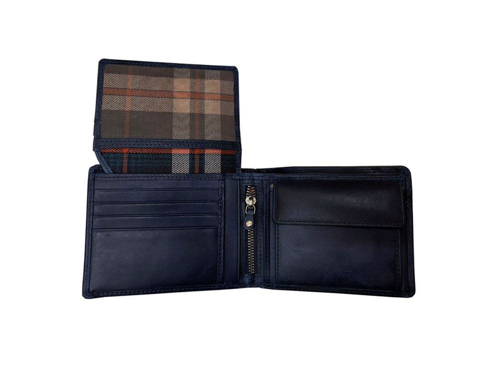 Синее портмоне мужское из матовой кожи Tony Perotti Arno 533 blue - Фото № 2