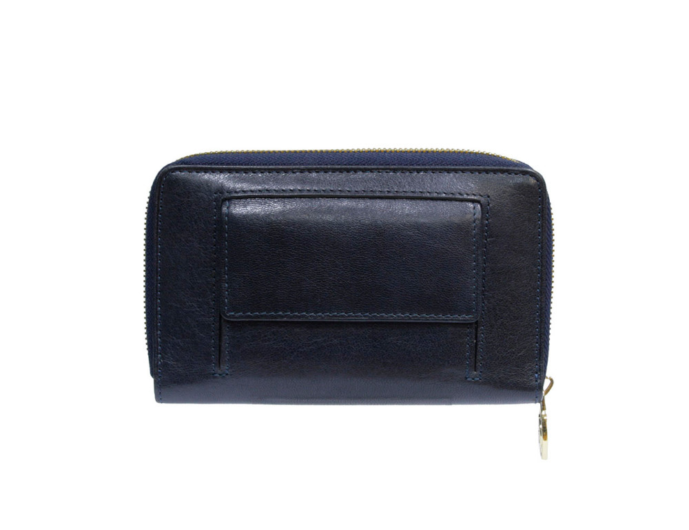 Синий женский кошелёк из натуральной кожи Tony Perotti Topkapi 3441 navy - Фото № 3