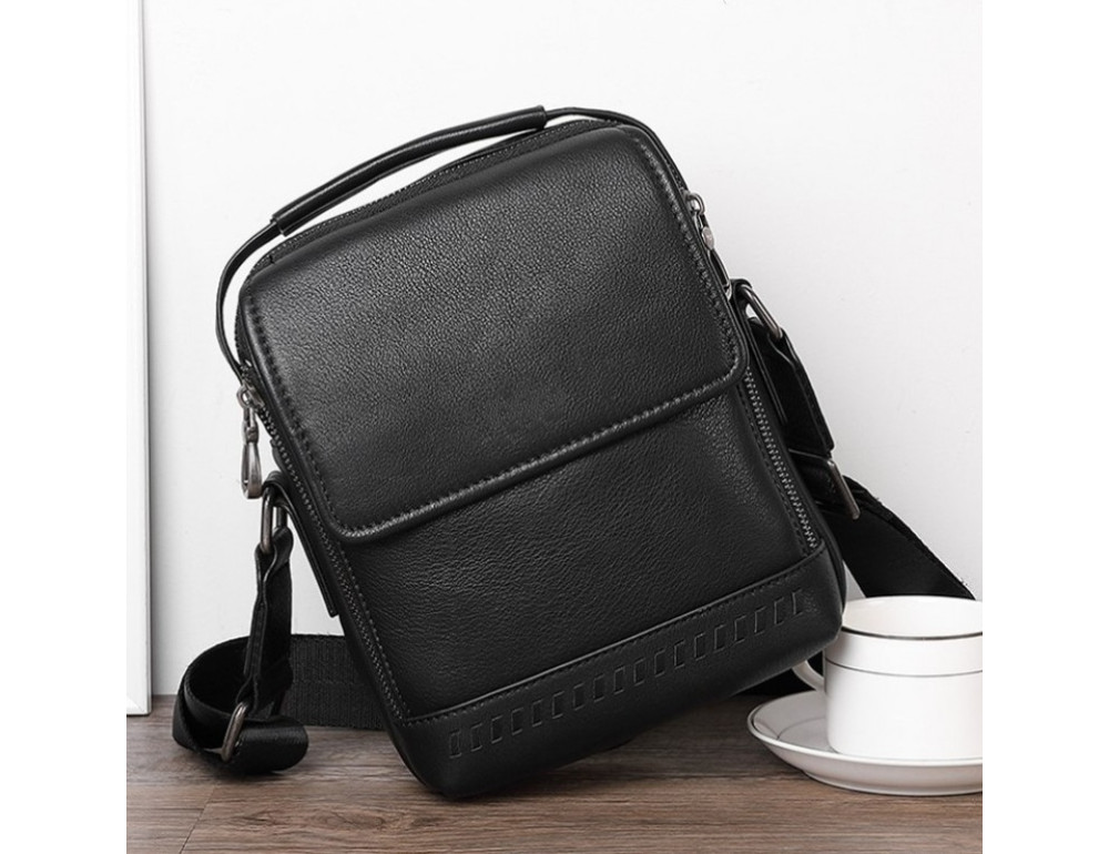 Чорна чоловіча сумка-месенджер Tiding Bag SM8-006A - Фотографія № 6