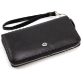 Чорний шкіряний клатч ST Leather ST138-3A