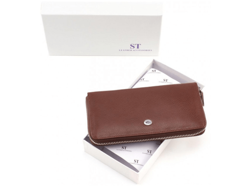 Коричневий шкіряний клатч ST Leather ST138-3C - Фотографія № 5