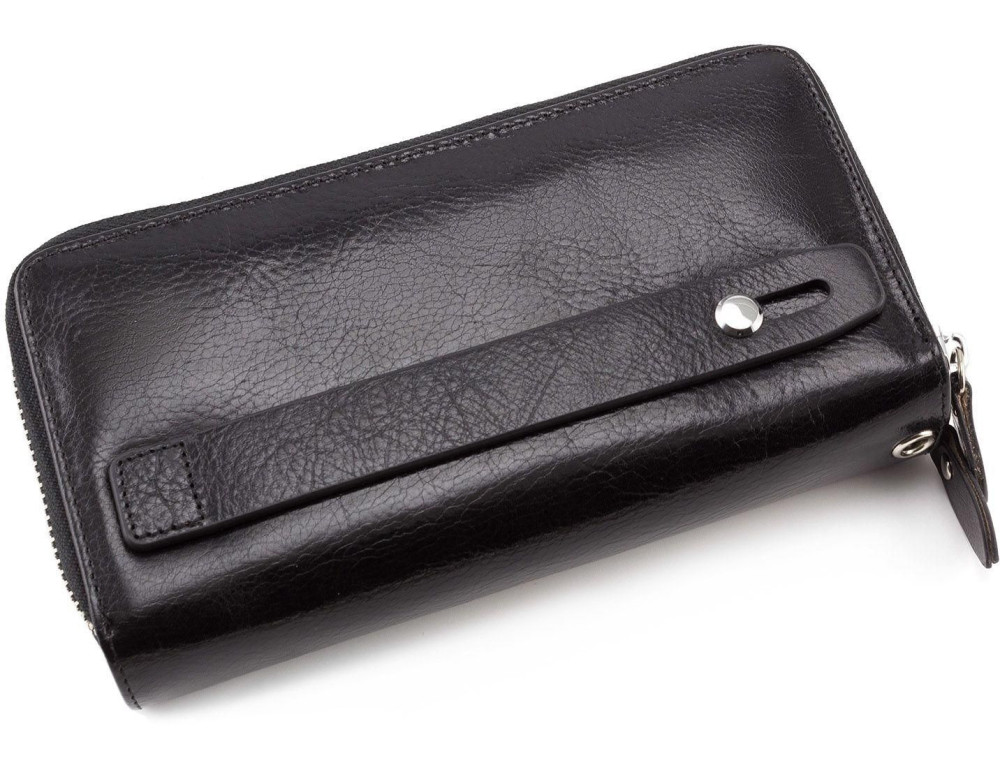 Чорний шкіряний клатч на два відділення ST Leather ST139-3A - Фотографія № 3