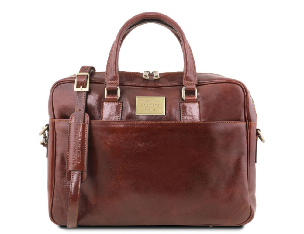Стильна сумка для ноутбука 15.6 дюймів Tuscany Leather TL141894 Brown - Фотографія № 1 Стильна сумка для ноутбука 15.6 дюймів Tuscany Leather TL141894 Brown - Фотографія № 1