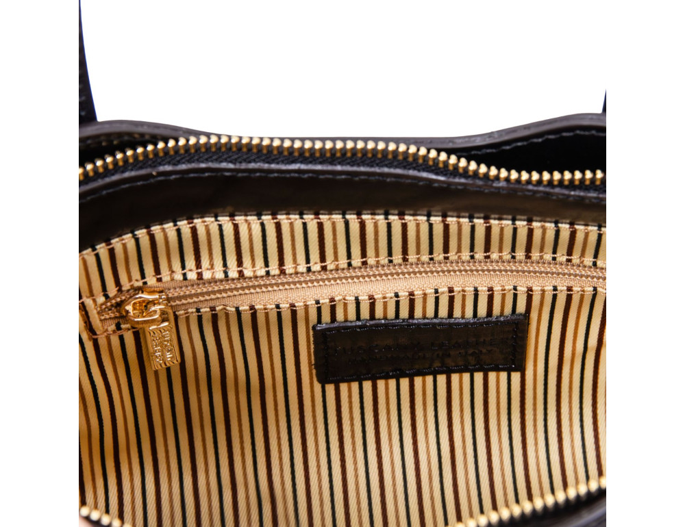 Стильна сумка невеликого розміру Amelia Tuscany Leather TL142406 Black - Фотографія № 5