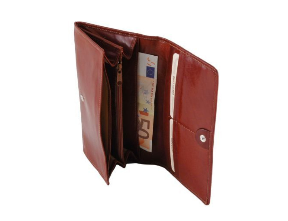 Стильний жіночий гаманець із натуральної шкіри Tuscany Leather TL140787 Brown - Фотографія № 2