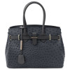 Сіра жіноча сумка зі страусиної шкіри Tuscany Leather TL142120 Gray