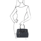 Сіра жіноча сумка зі страусиної шкіри Tuscany Leather TL142120 Gray - Фотографія № 101