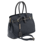 Сіра жіноча сумка зі страусиної шкіри Tuscany Leather TL142120 Gray - Фотографія № 102